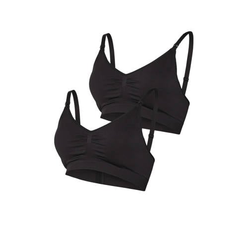 MAMALICIOUS voedingsbh MLILJA (set van 2) zwart afbeelding