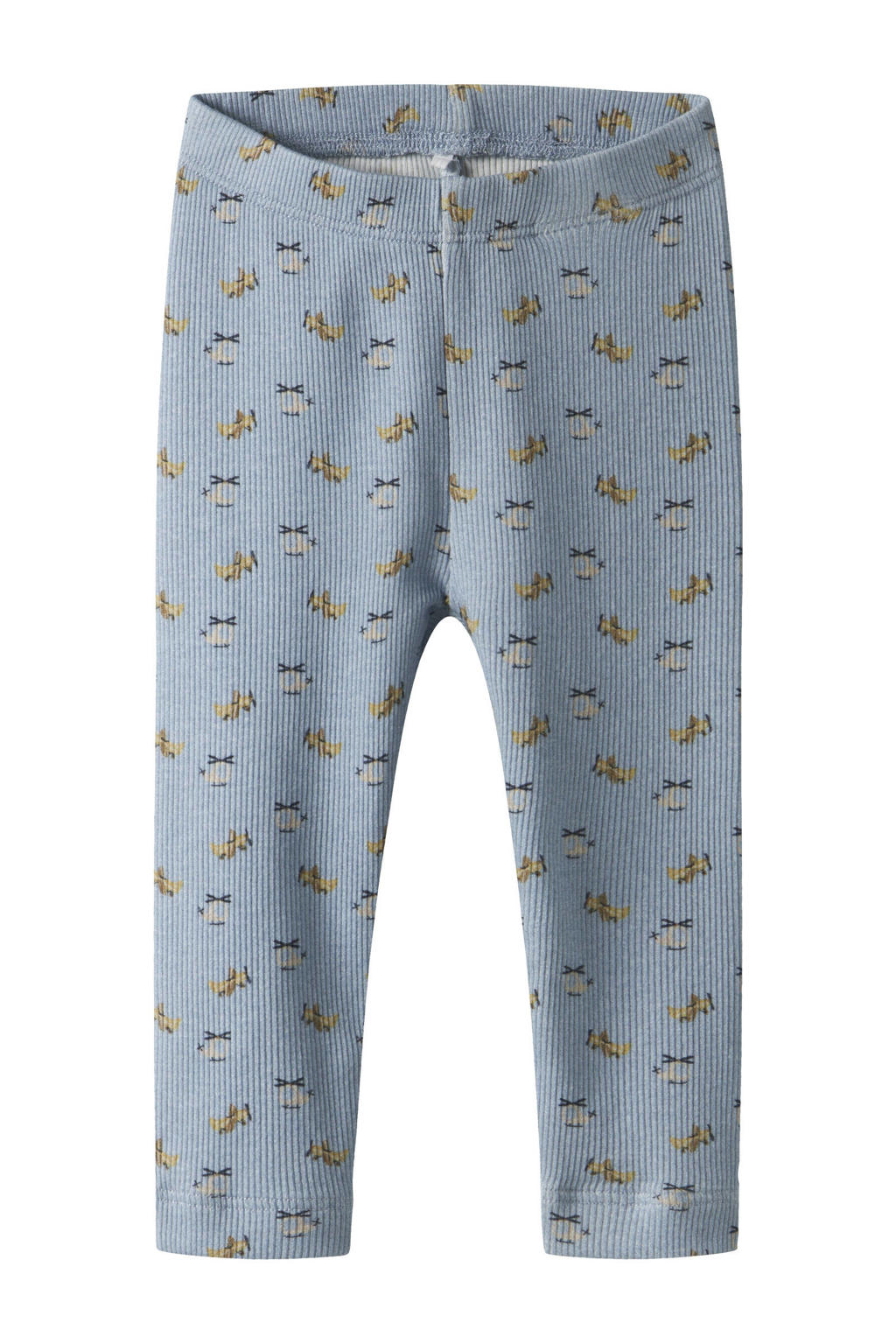 Blauwe jongens NAME IT BABY regular casual broek van katoen met elastische tailleband