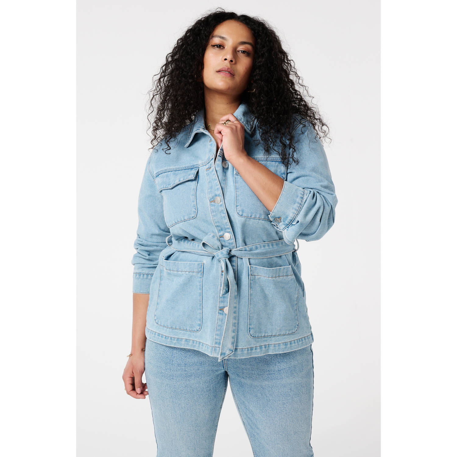MS Mode spijkerjas light blue denim