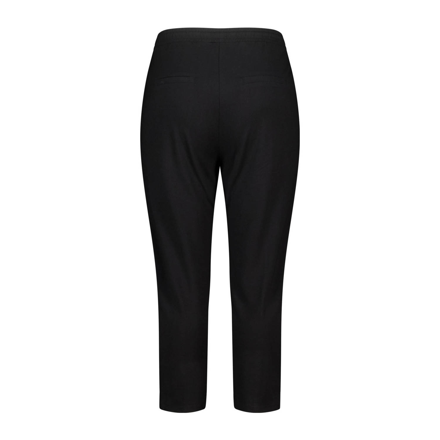 MS Mode slim regular waist casual broek zwart
