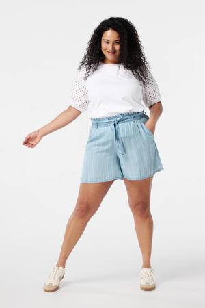 regular waist casual short lichtblauw