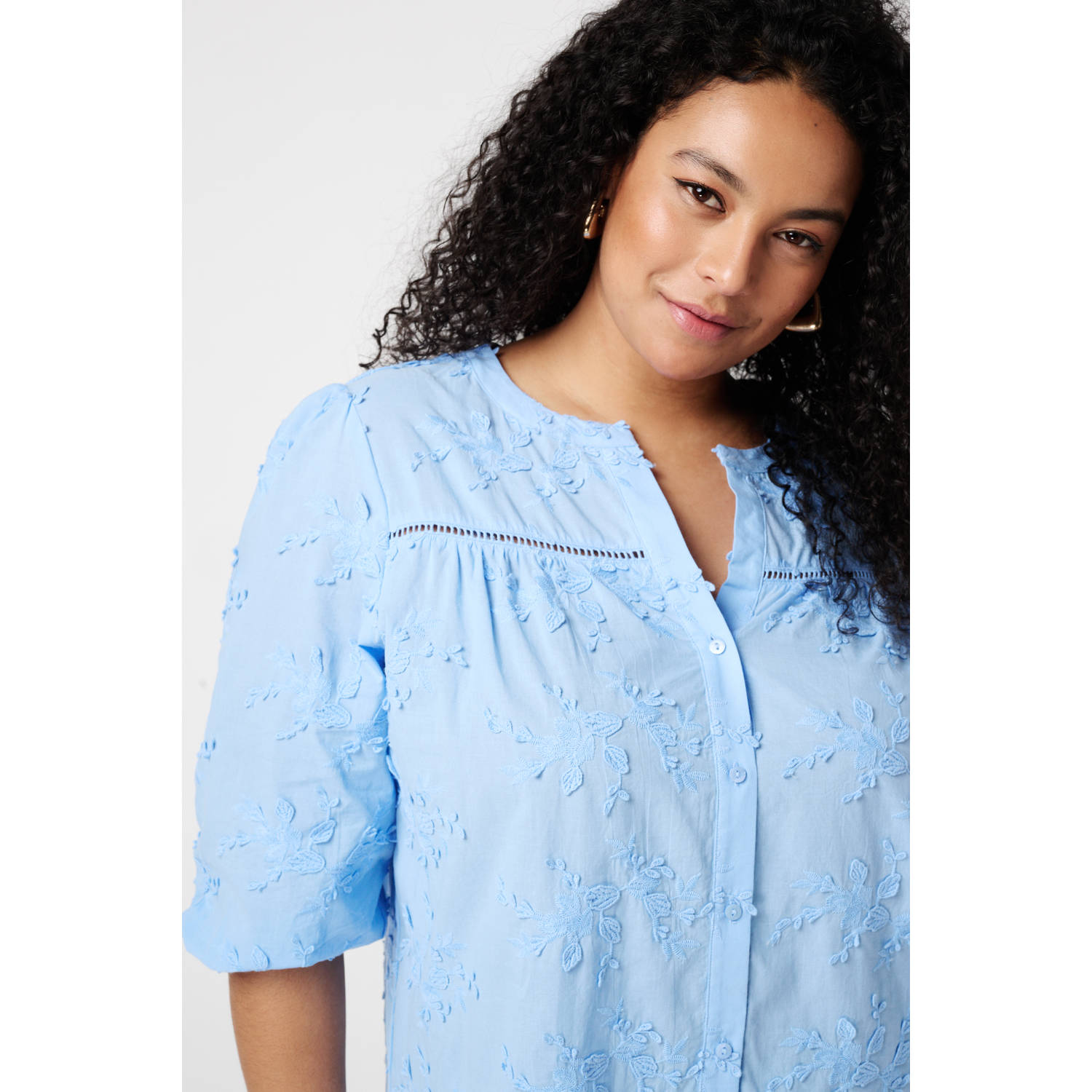 MS Mode blouse lichtblauw