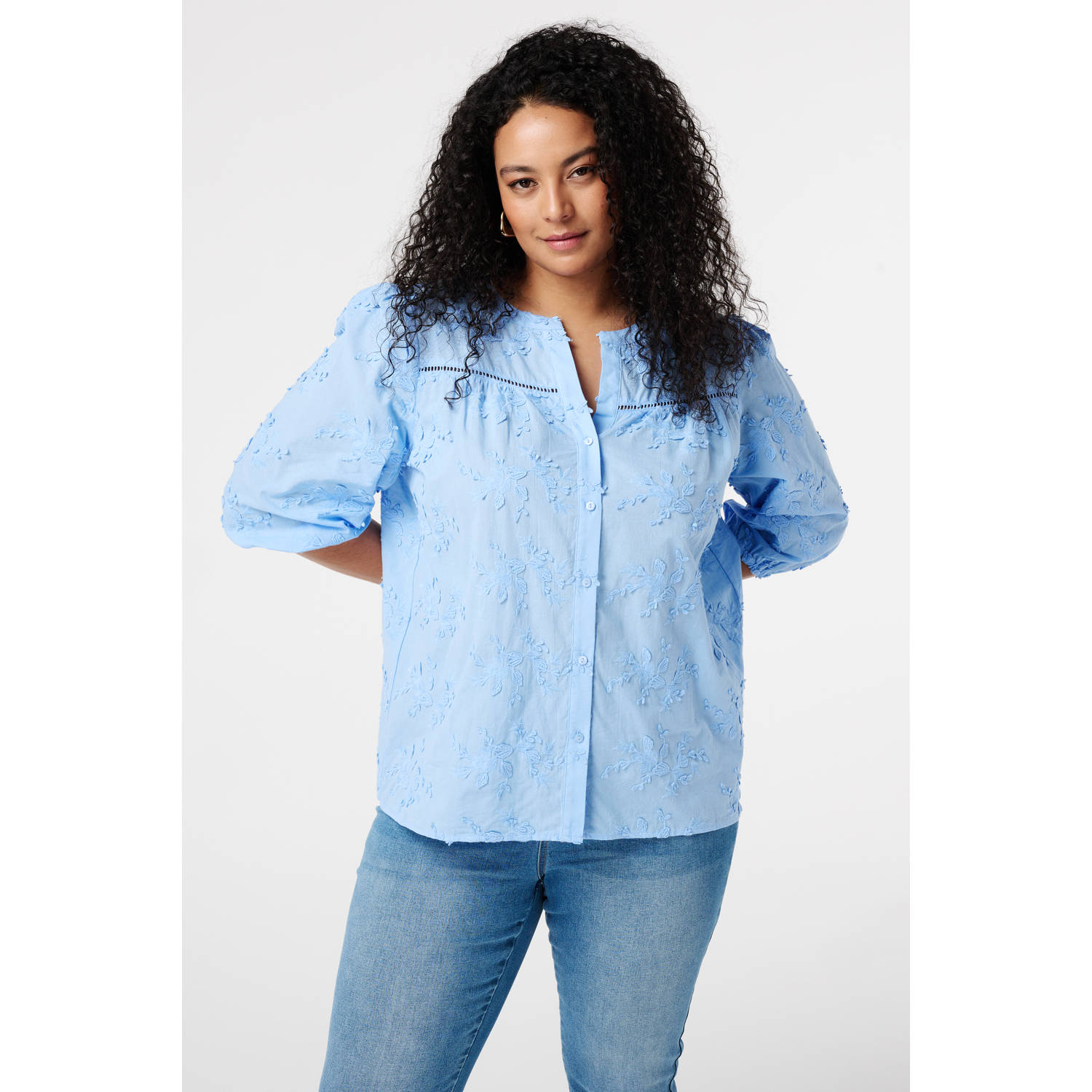 MS Mode blouse lichtblauw