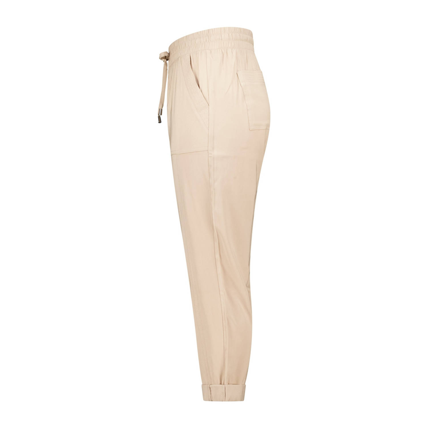 MS Mode regular waist casual broek zand