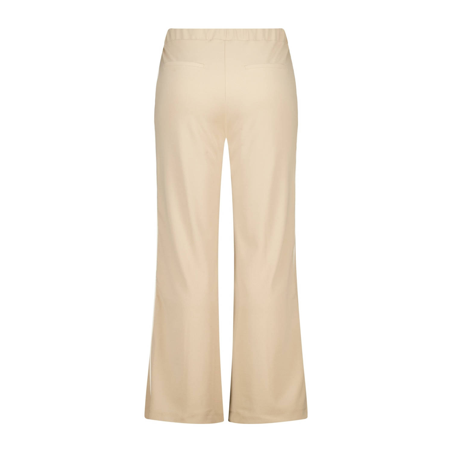 MS Mode wide leg regular waist casual broek zand