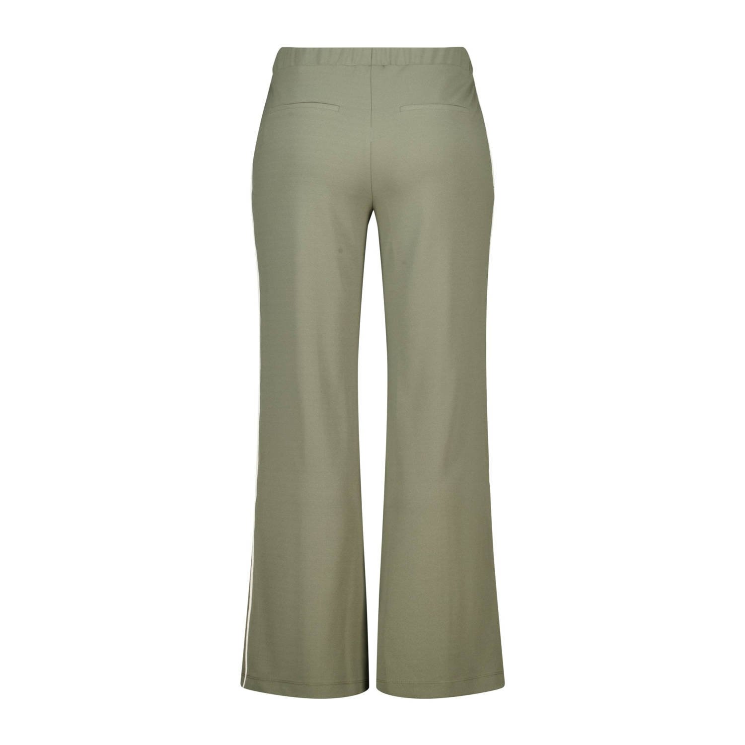MS Mode wide leg regular waist casual broek kaki