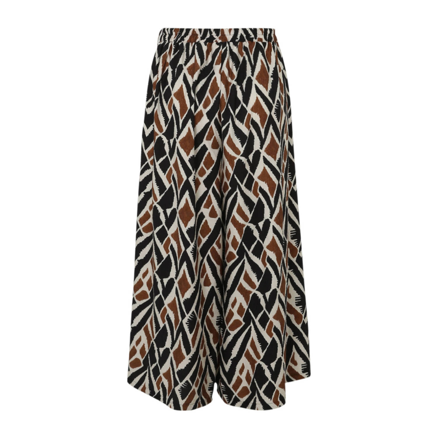 Paprika wide leg regular waist casual broek zwart