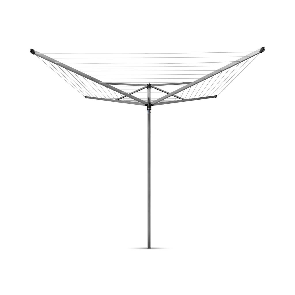 Brabantia Brabantia Droogmolen Topspinner, 60 meter met metalen grondanker, doorsnede 45 mm - Metallic Grey