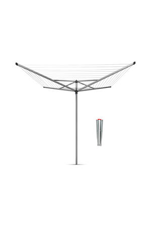 Topspinner droogmolen - met metalen grondanker - 60 m - Metallic Grey
