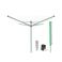 Brabantia Lift-O-Matic droogmolen - met metalen grondanker/beschermhoes/wasknijpertasje en wasknijpers - 50 m - Leaf Green