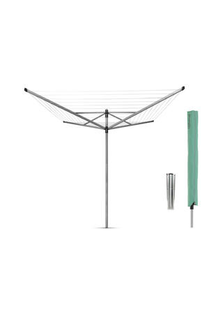 Lift-O-Matic droogmolen - met grondanker en beschermhoes - 60 m - Metallic Grey