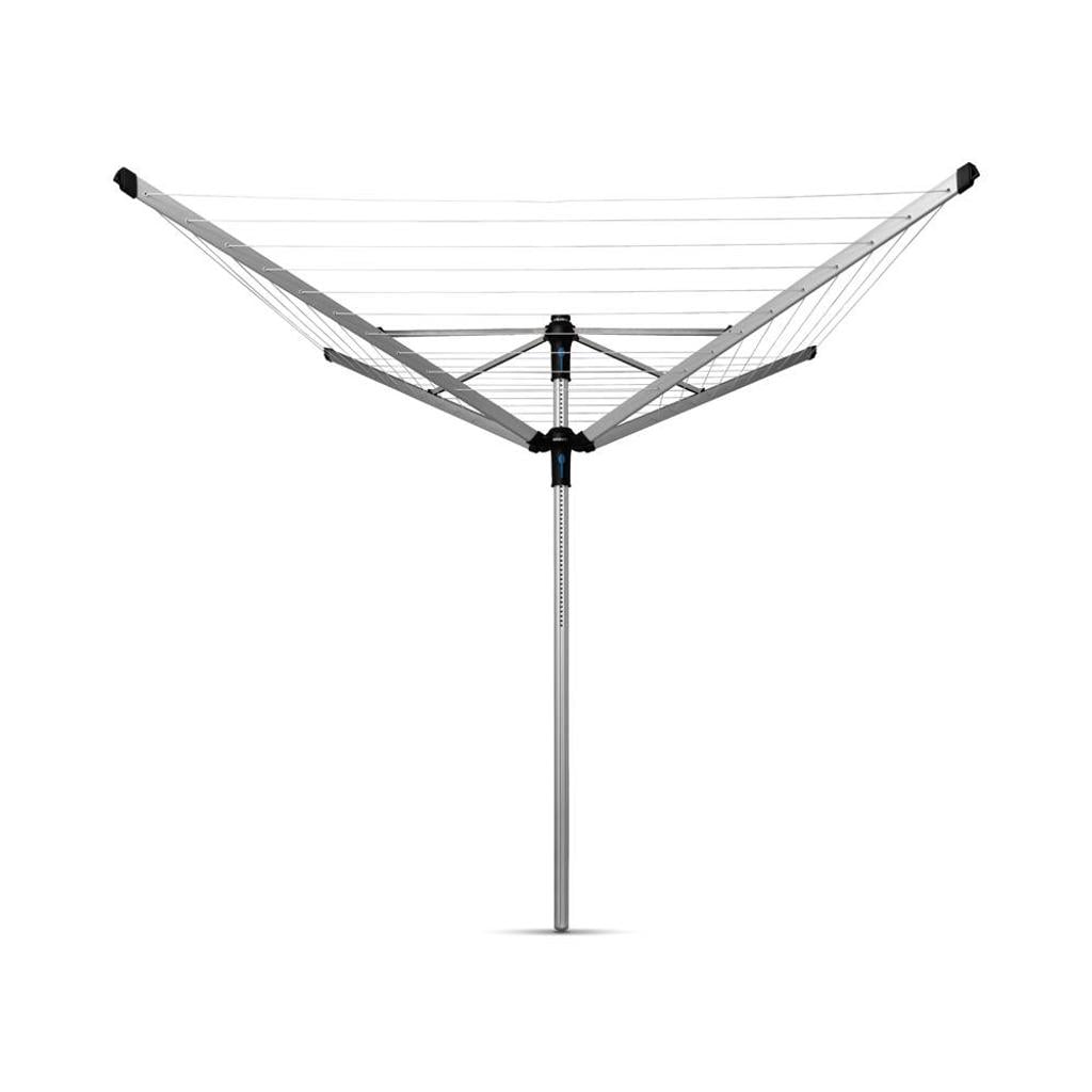 Brabantia Brabantia Droogmolen Lift-O-Matic Advance, 60 meter met kunststof betonanker, doorsnede 50 mm, beschermhoes en wasknijpertasje - Metallic Grey