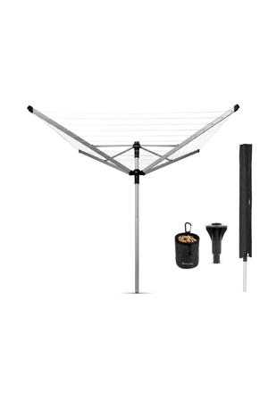 Lift-O-Matic Advance droogmolen - met kunststof betonanker/beschermhoes en wasknijpertasje - 60 m - Metallic Grey