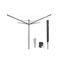 Brabantia Brabantia Droogmolen Lift-O-Matic, 50 meter met metalen grondanker, doorsnede 45 mm, beschermhoes, wasknijpertasje en wasknijpers - Anthracite
