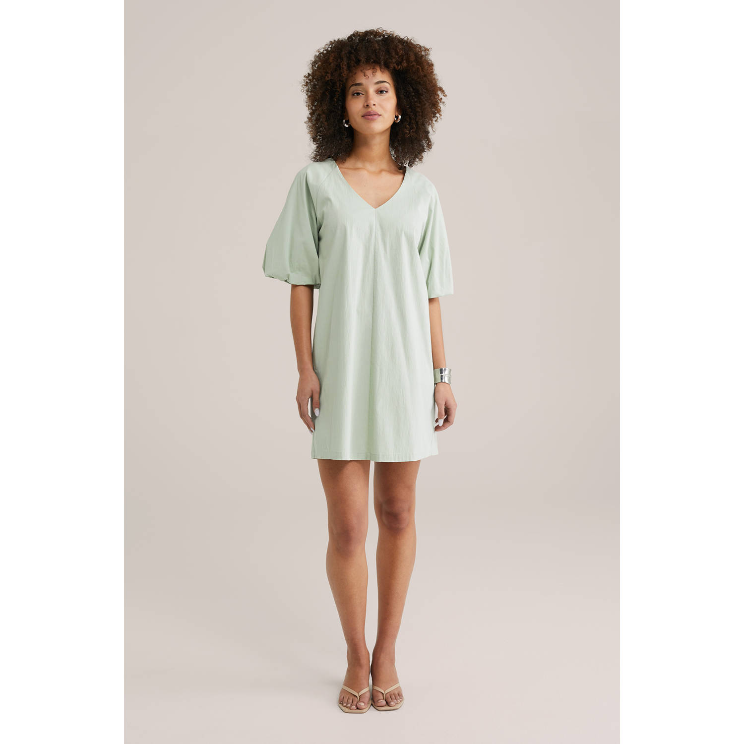WE Fashion zomerjurk mintgroen