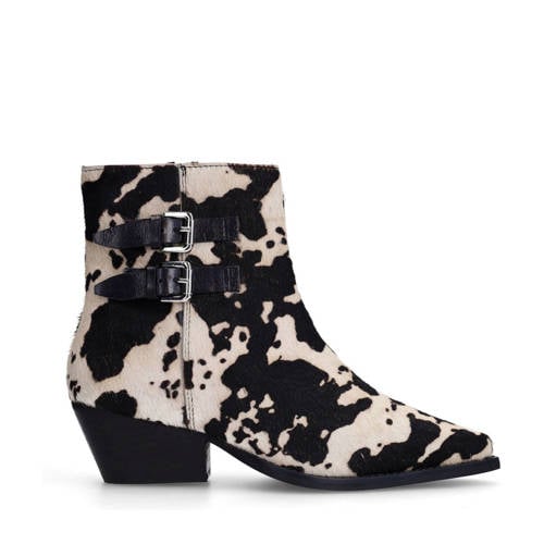 Sacha leren cowboylaarzen met koeienprint zwart afbeelding