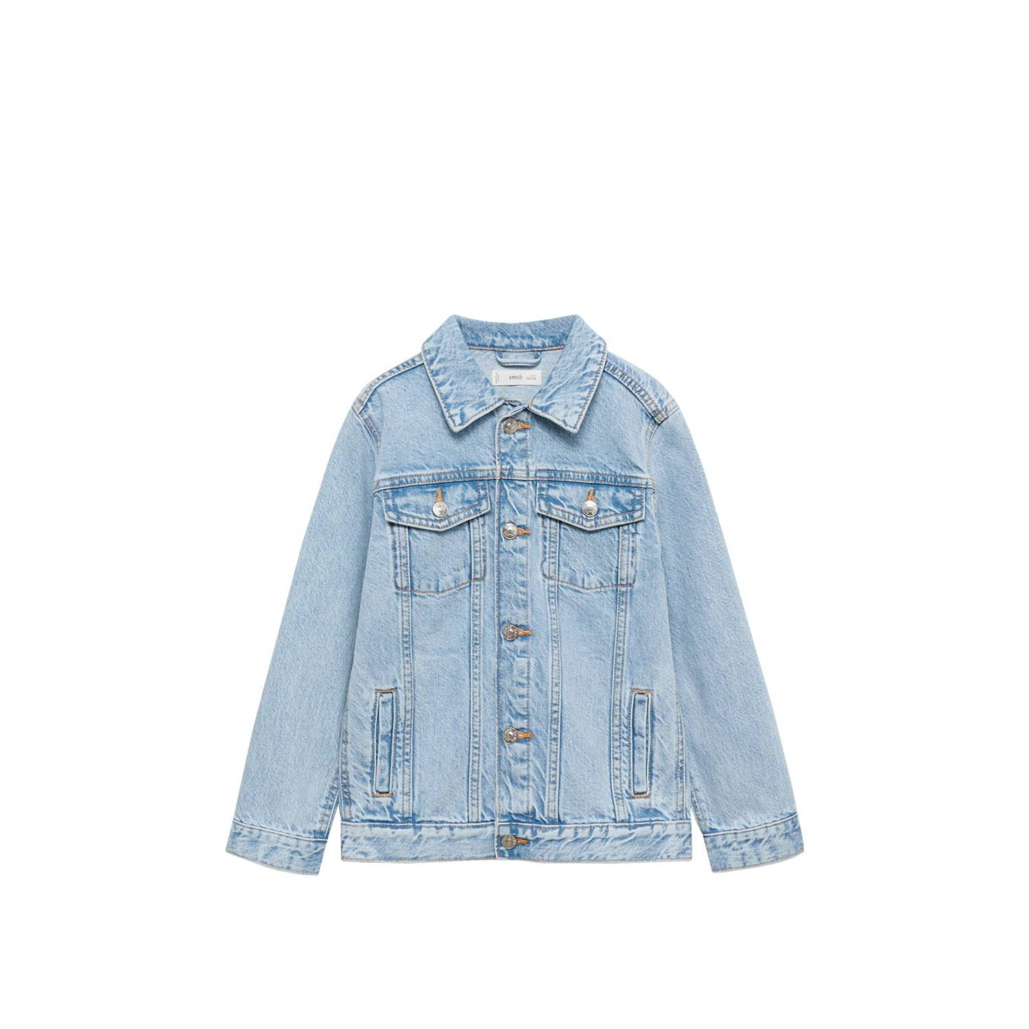 Mango Kids denim spijkerjas light blue denim