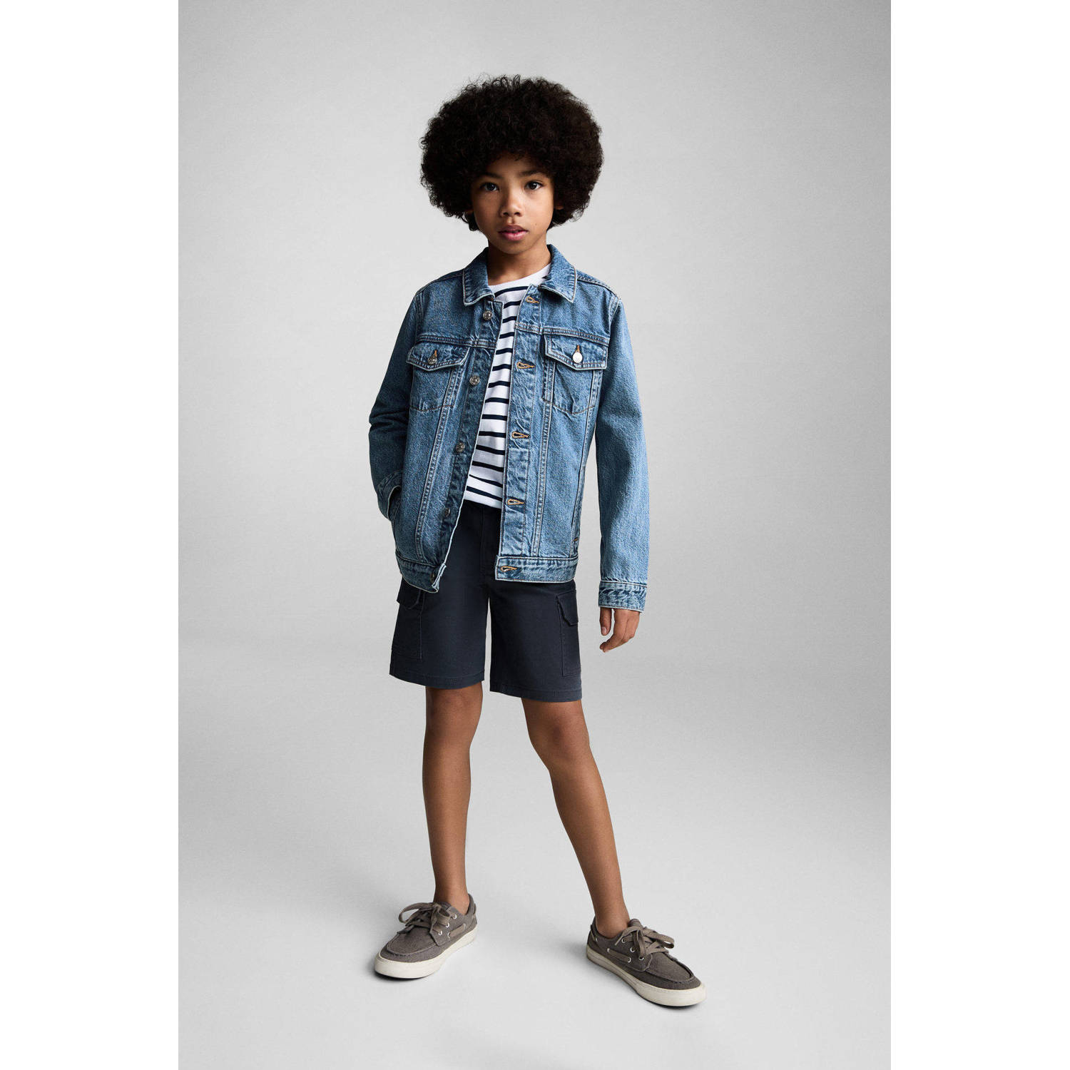 Mango Kids denim spijkerjas medium blue denim