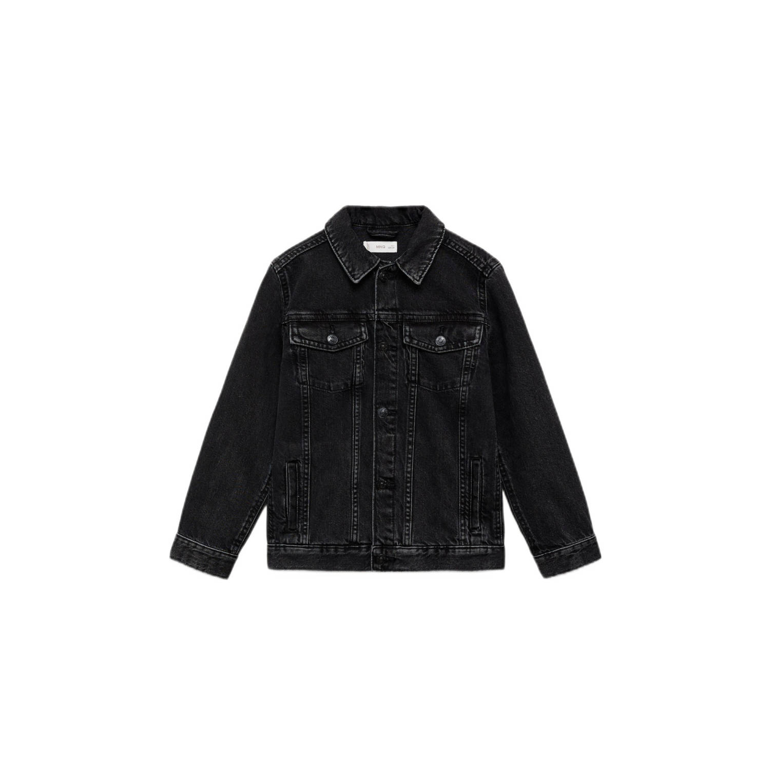 Mango Kids denim spijkerjas black denim