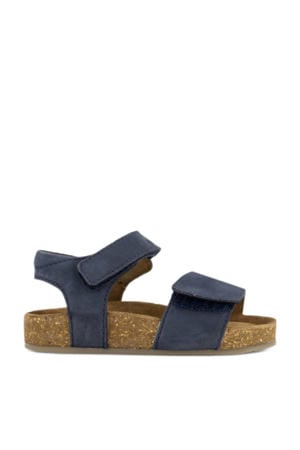 leren sandalen donkerblauw