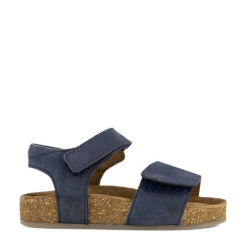 Vty leren sandalen donkerblauw