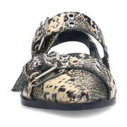thumbnail: Sacha   leren slingback loafers met slangenprint grijs