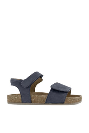 suède sandalen donkerblauw