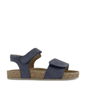 suède sandalen donkerblauw