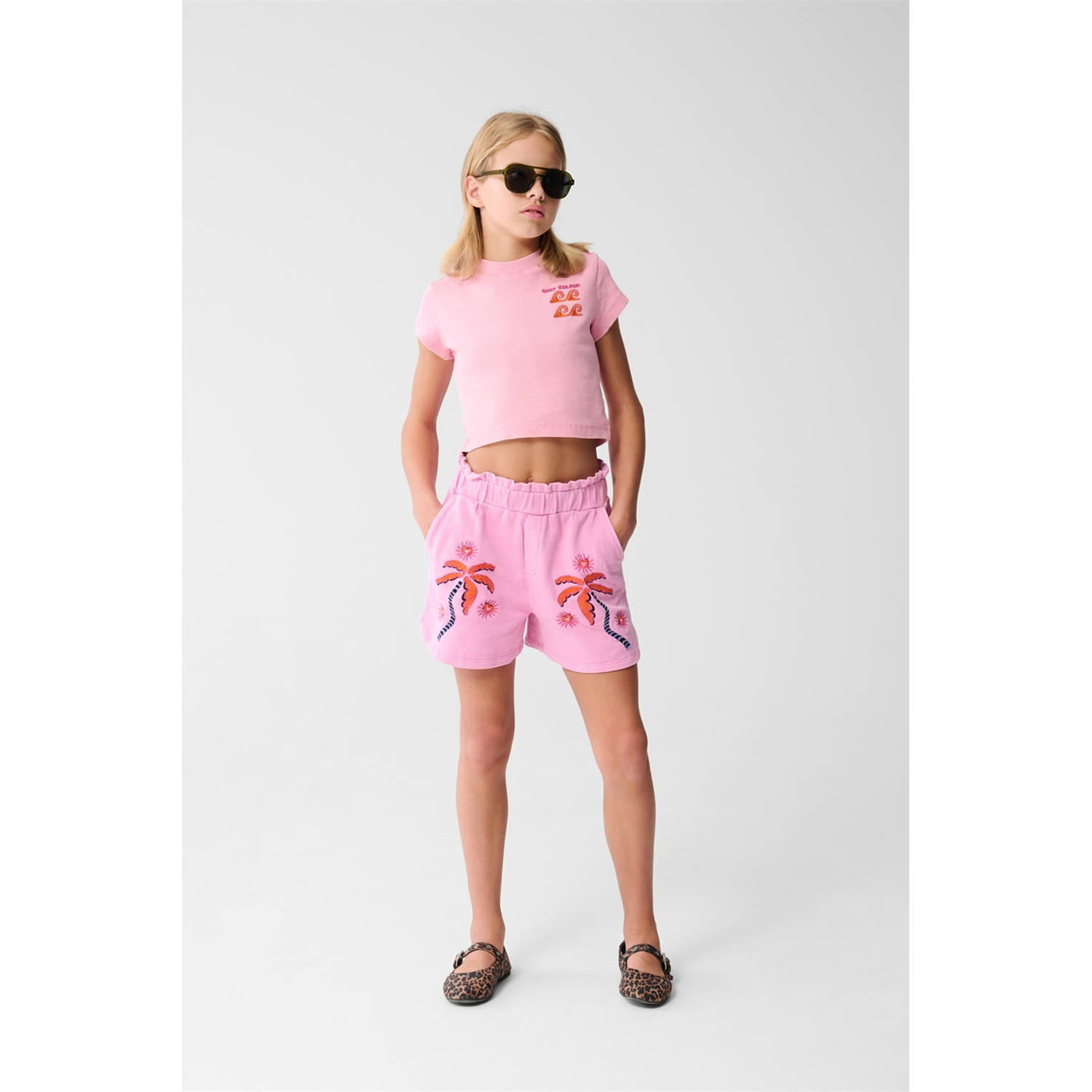 Shoeby T-shirt roze rib gebreid
