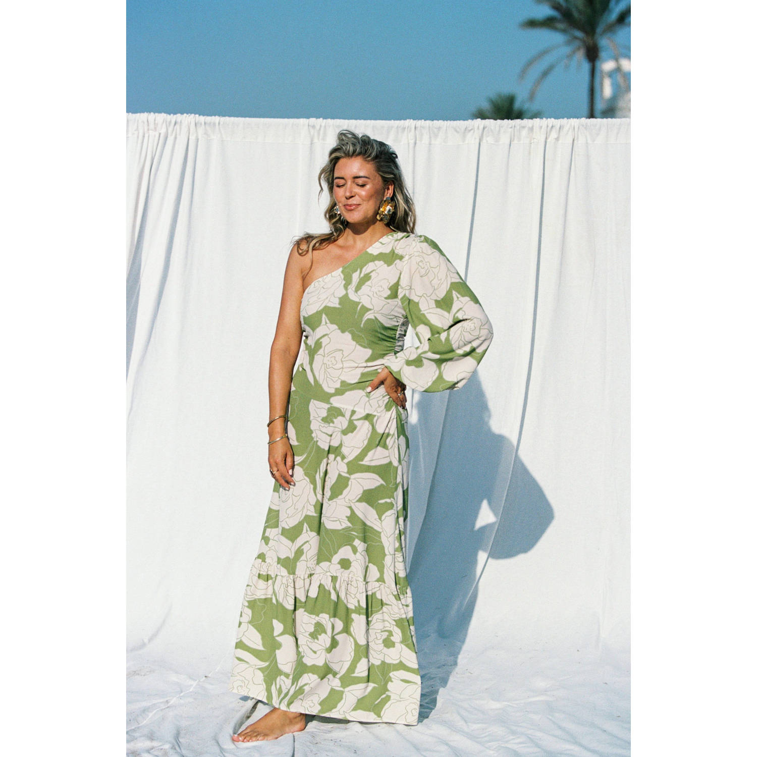 Bolina Island x Florine Hofstee maxi jurk groen