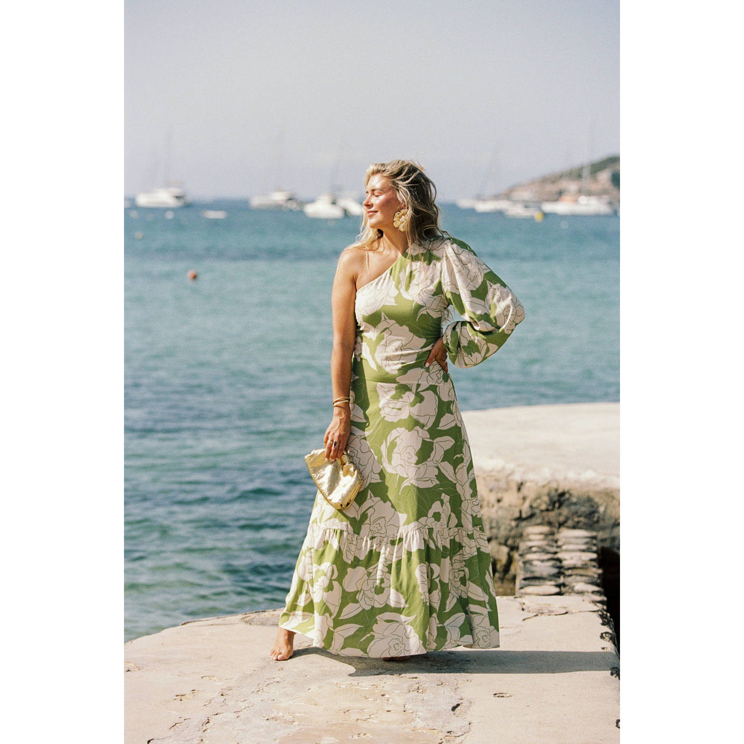 Bolina Island x Florine Hofstee maxi jurk groen