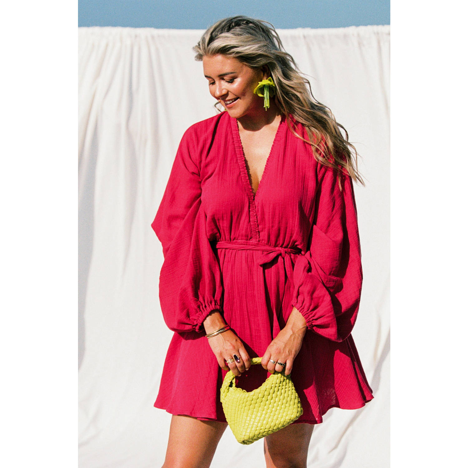 Bolina Island x Florine Hofstee korte jurk roze