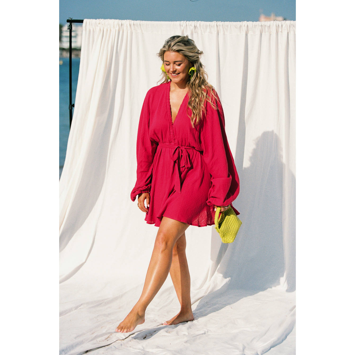 Bolina Island x Florine Hofstee korte jurk roze