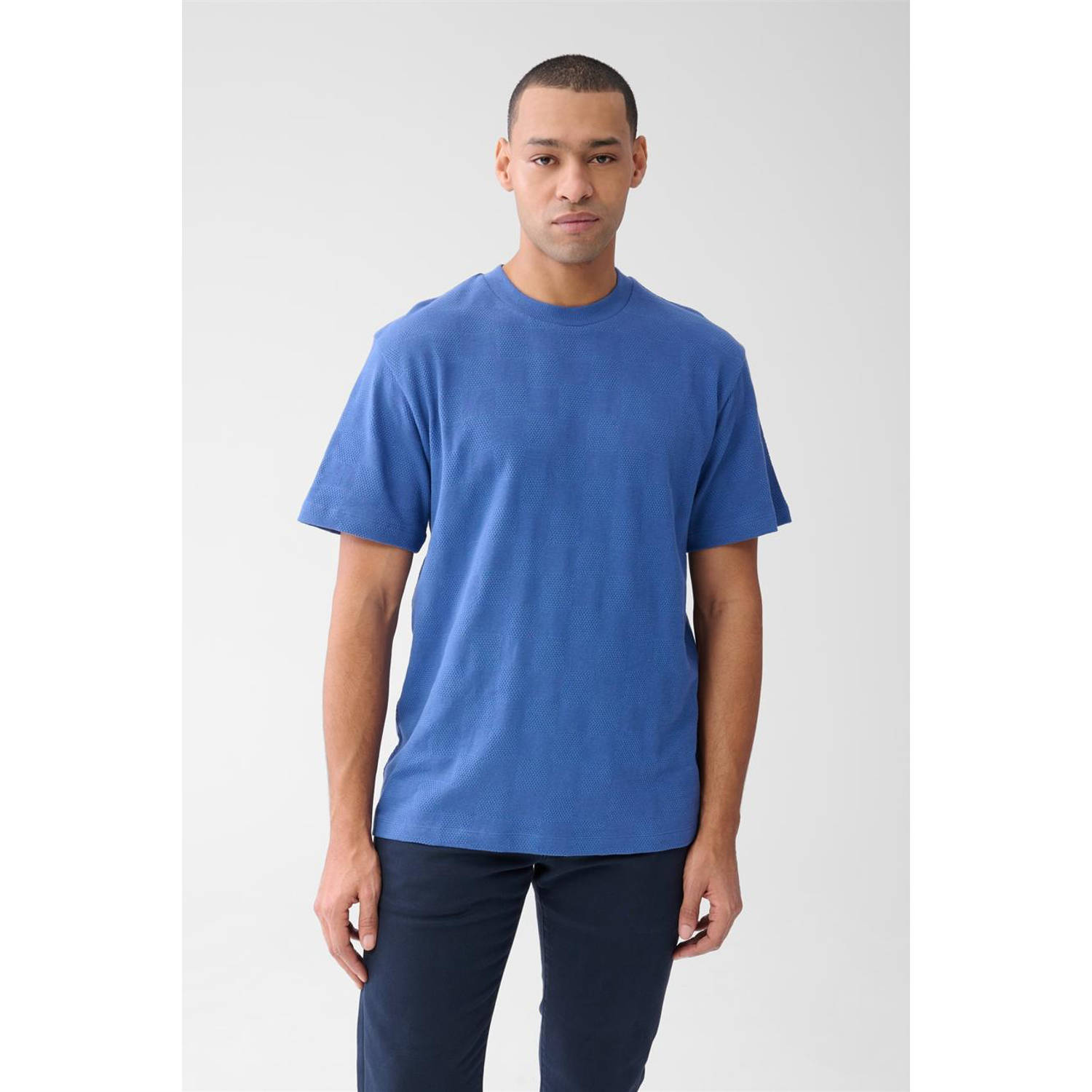 Shoeby T-shirt met textuur blauw