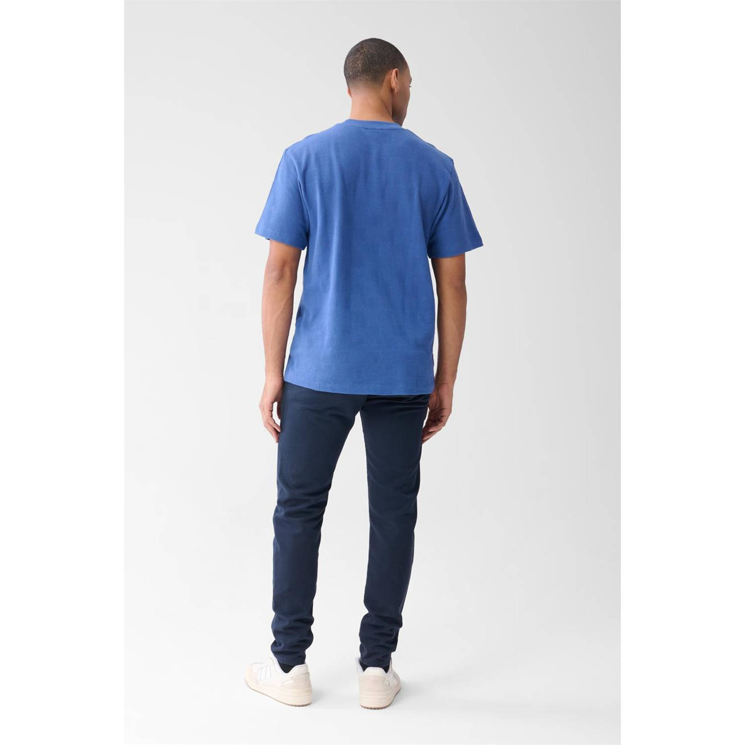 Shoeby T-shirt met textuur blauw