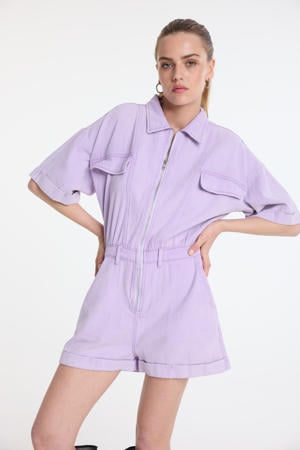denim playsuit lila
