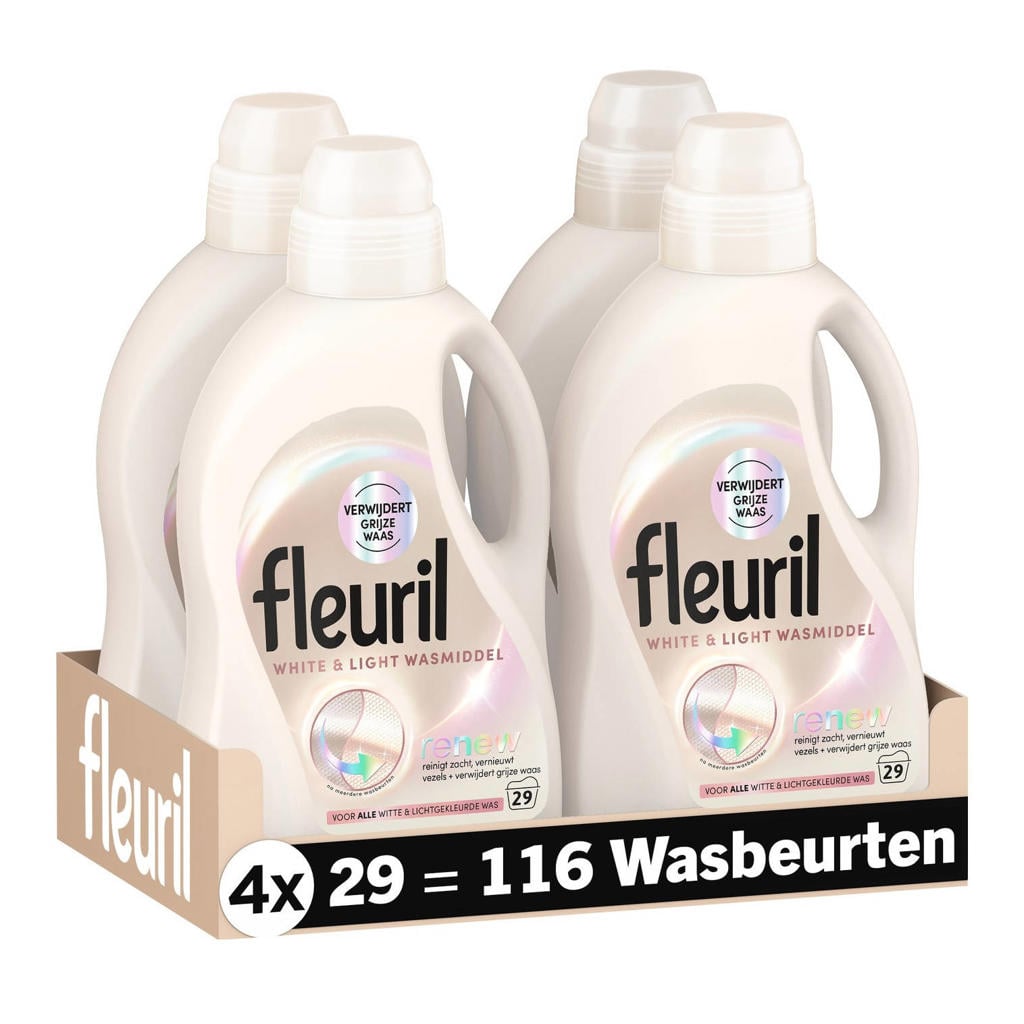 Fleuril Renew White & Light Wasmiddel 4 x 29 wasbeurten
