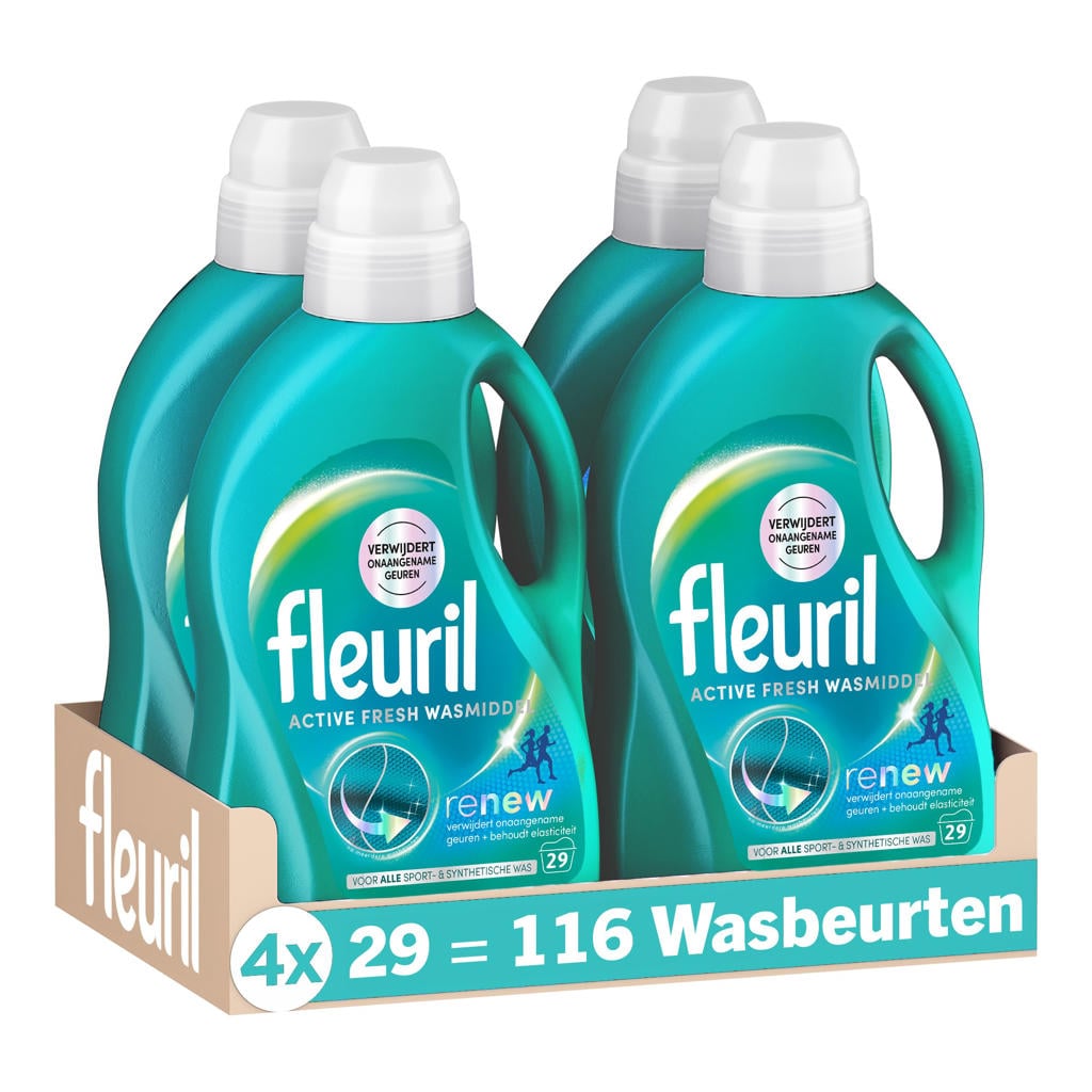 Fleuril Renew Active Fresh wasmiddel 4 x 29 - 116 wasbeurten - 116 wasbeurten