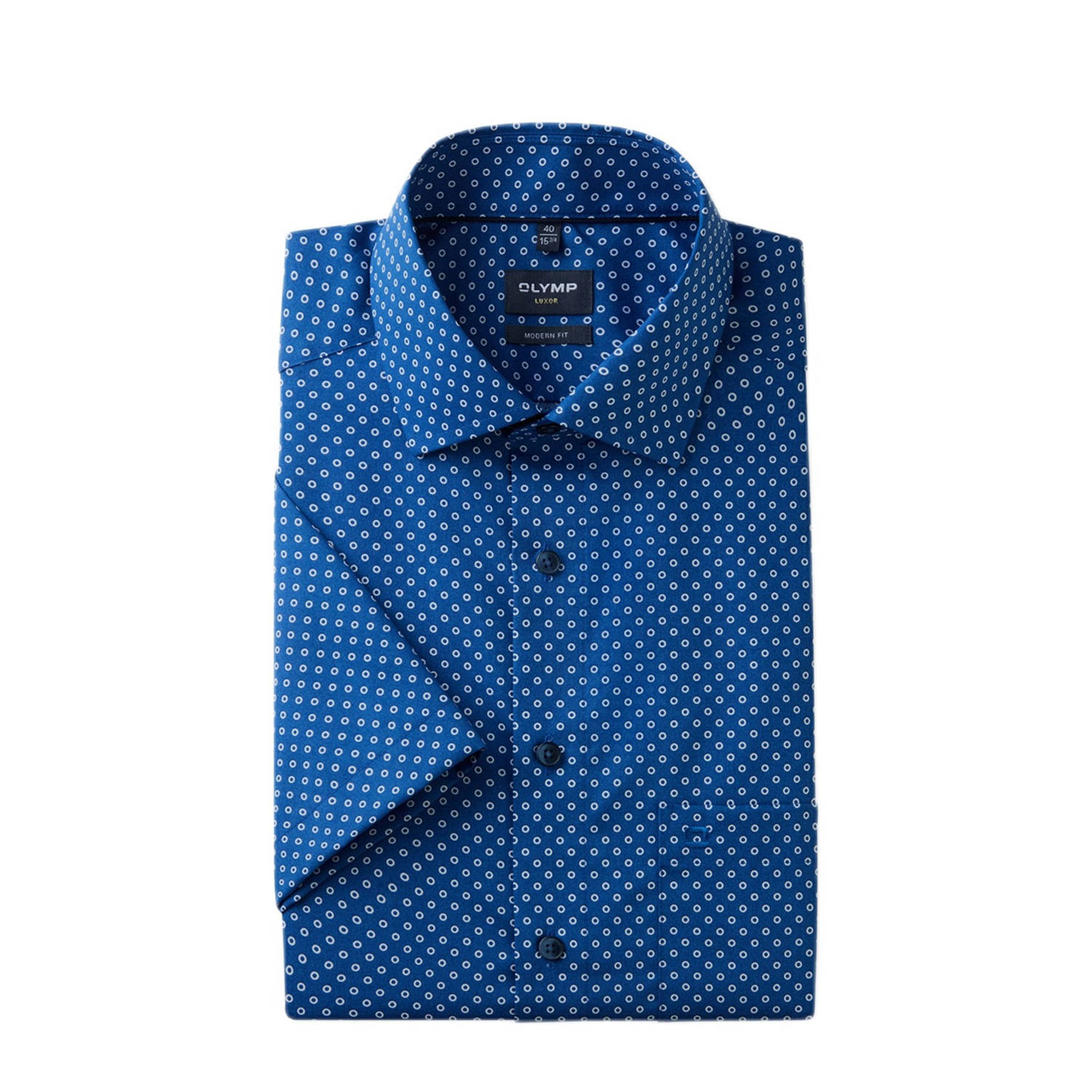Olymp casual overhemd blauw