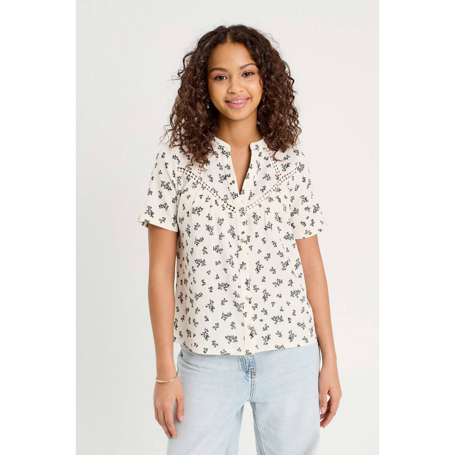 Cache blouse wit