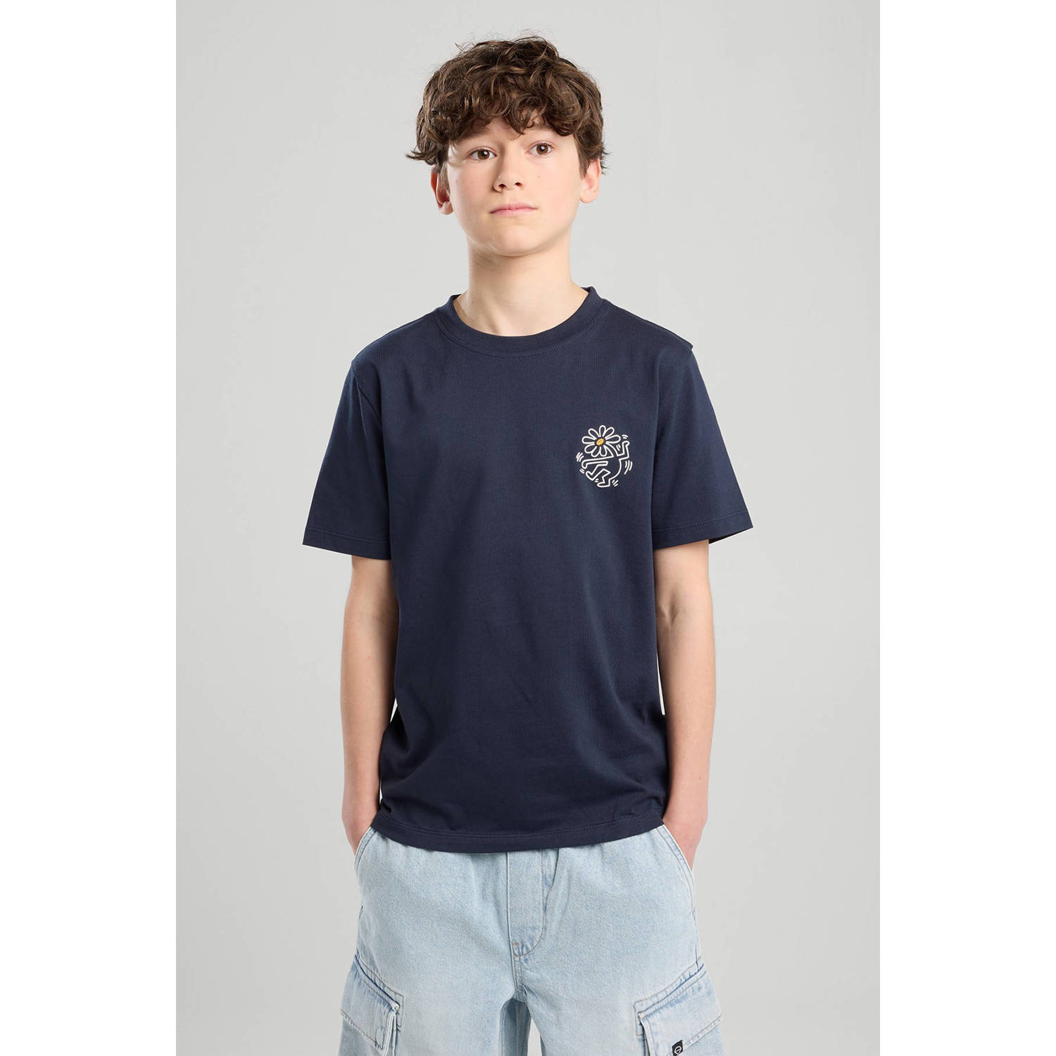 America Today T-shirt donkerblauw