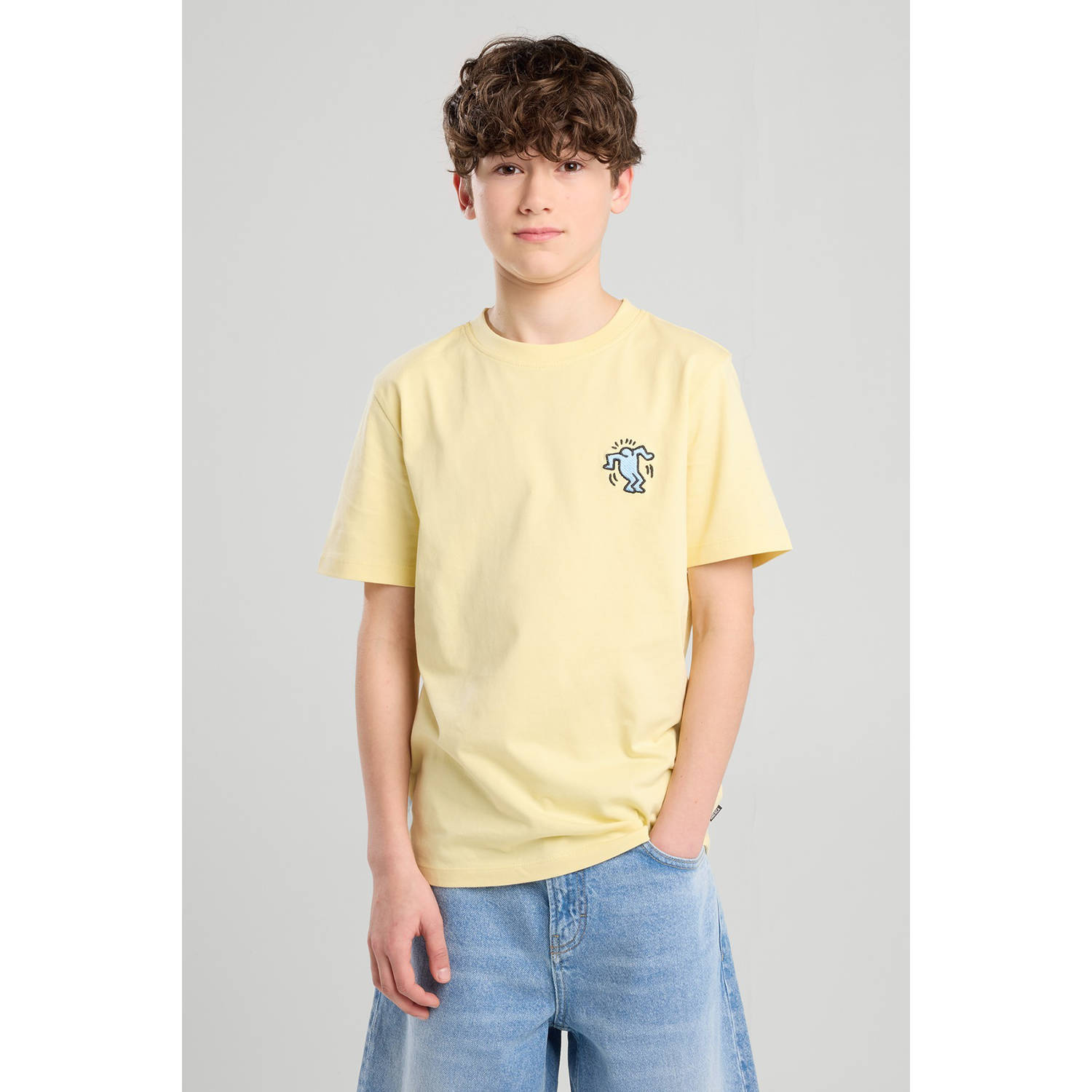 America Today T-shirt lichtgeel