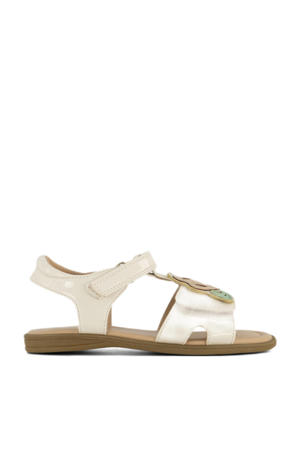   lak sandalen ecru