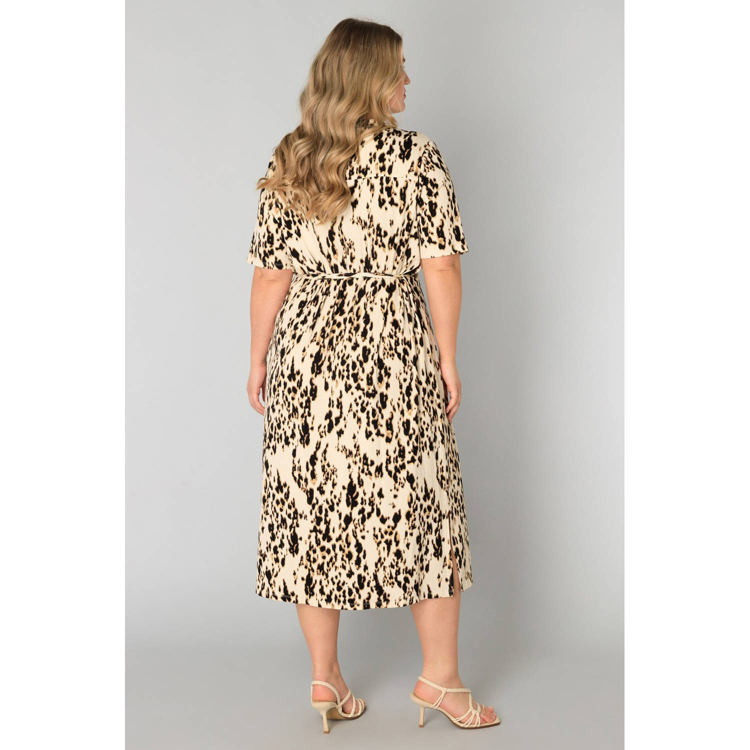 Yesta blousejurk donkerbruin