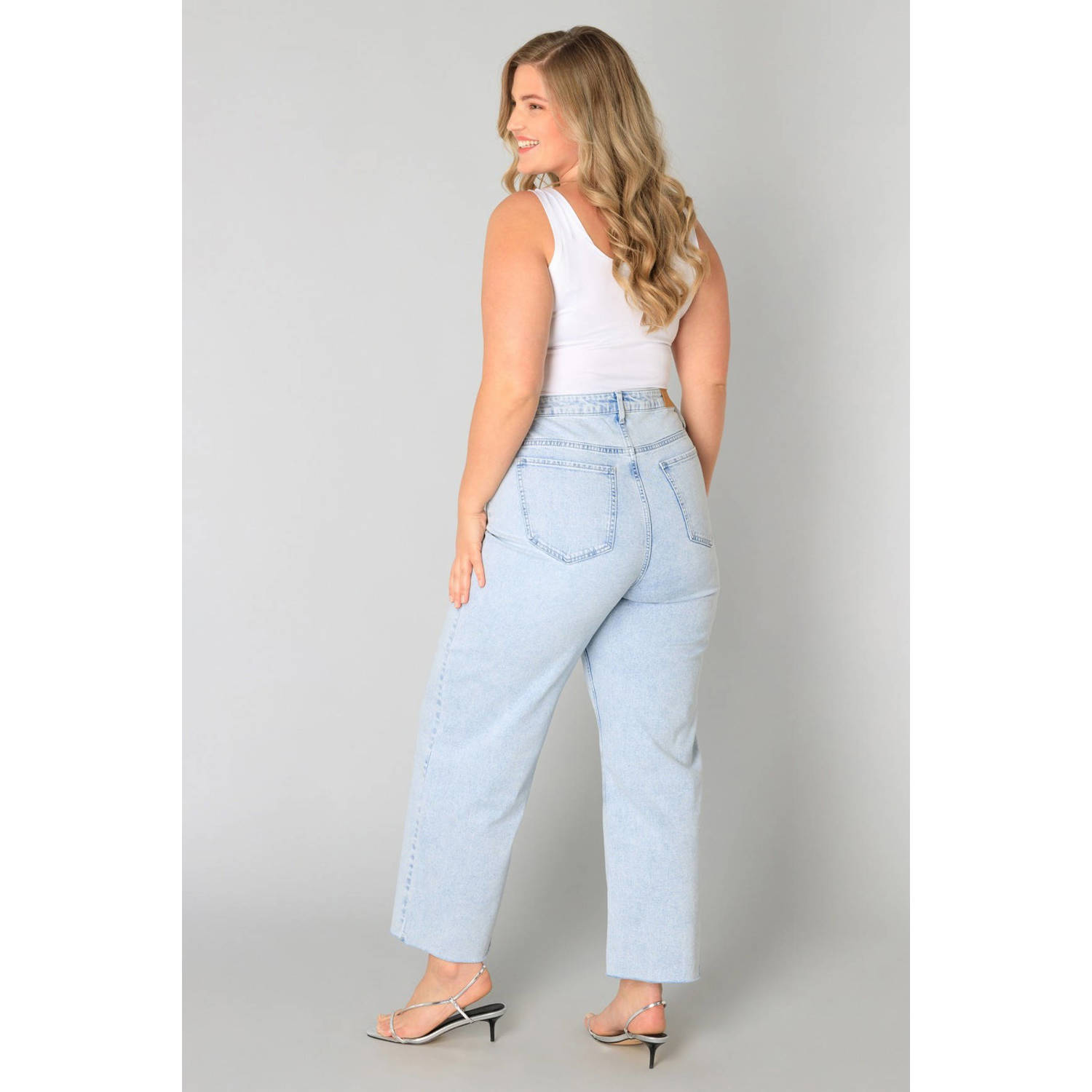 Yesta wide leg jeans light blue denim