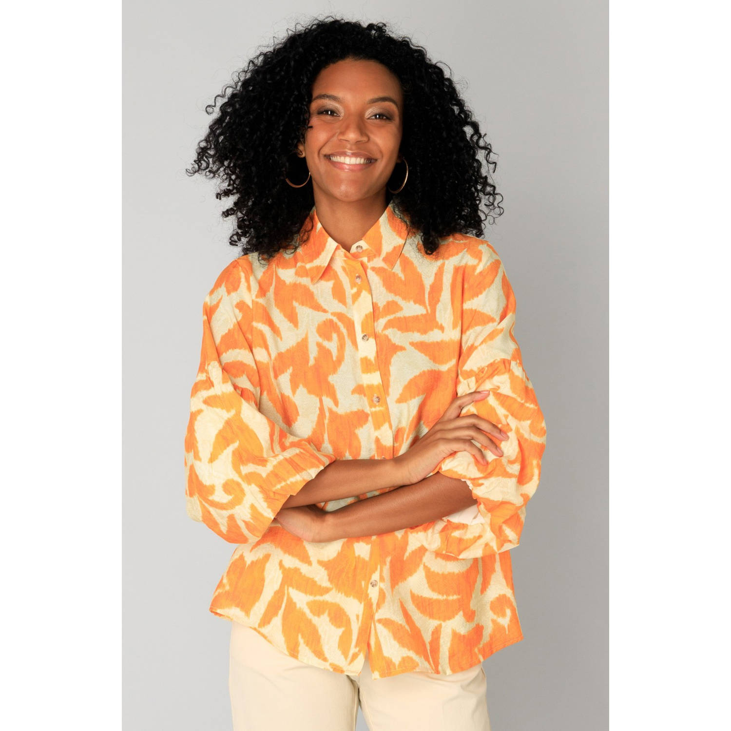 Yest blouse oranje