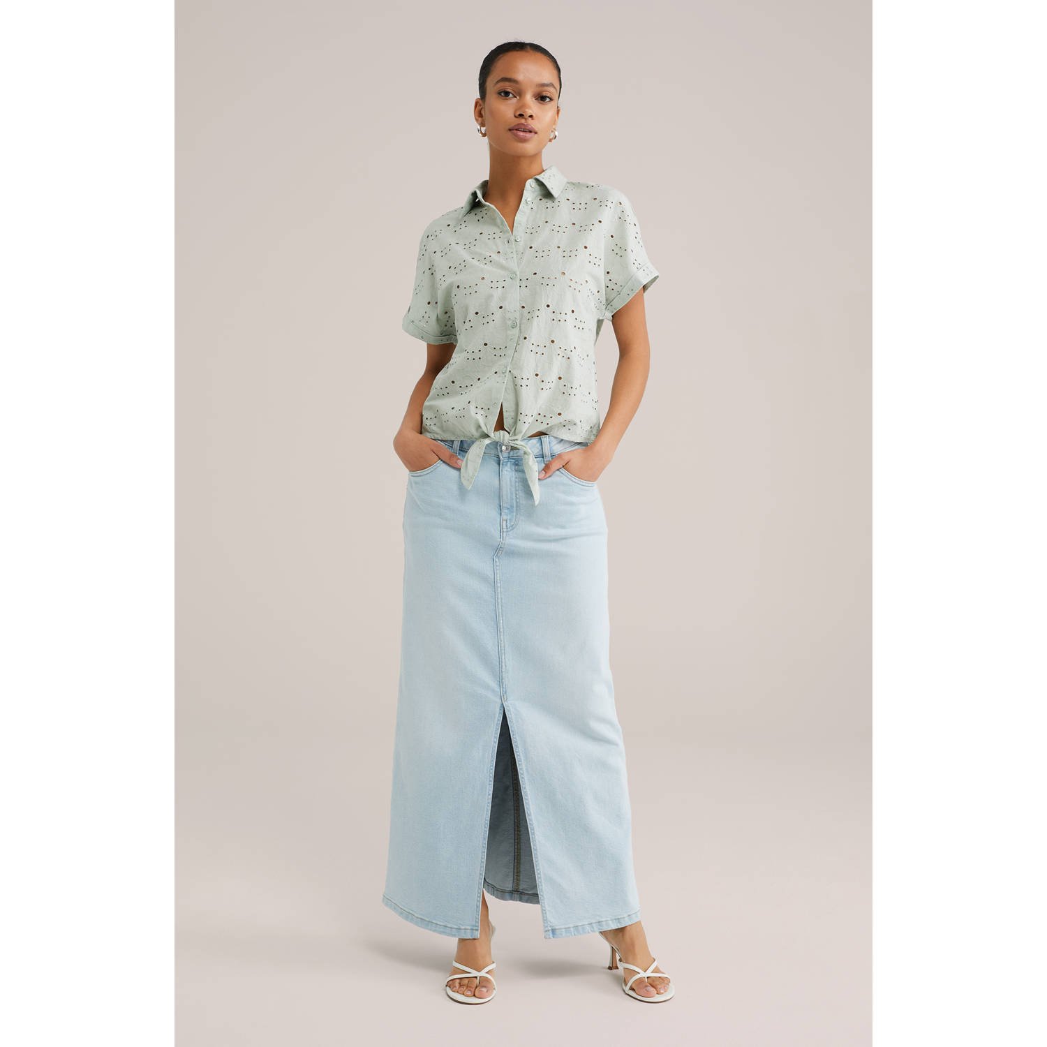 WE Fashion blouse mintgroen