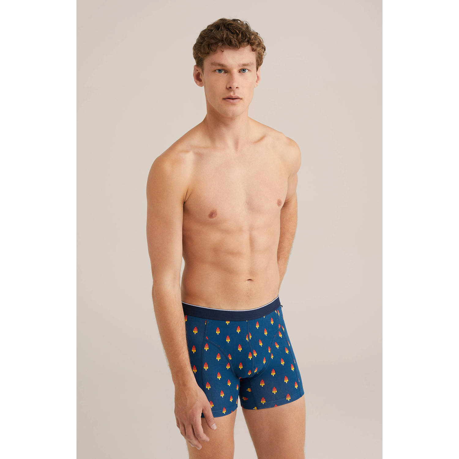 WE Fashion boxershort donkerblauw