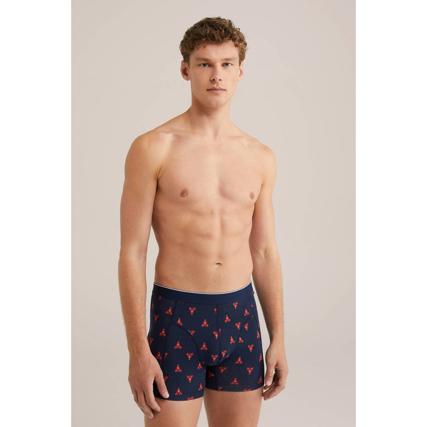 WE Fashion boxershort donkerblauw