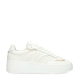   leren sneakers wit